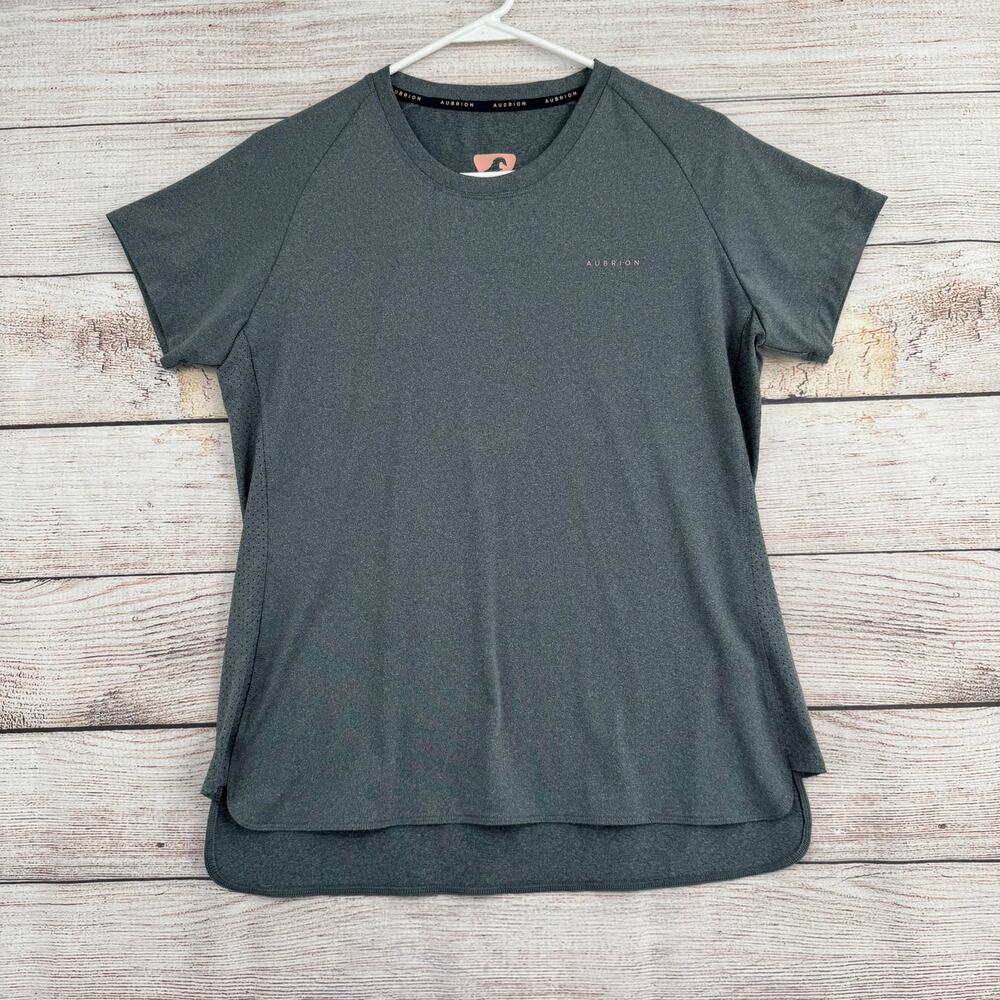 Aubrion Performance‎ Equestrian T-Shirt Womens Medium Gray Stretch